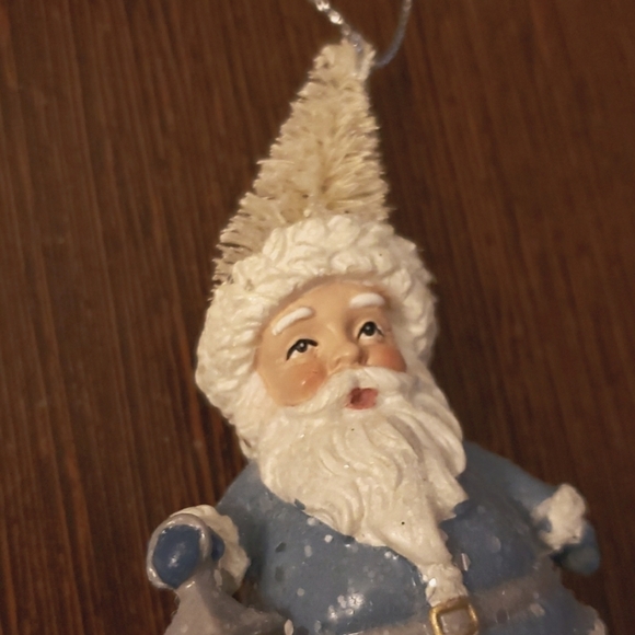Kurt  Adler E0438 Old Fashioned Santa in Blue Christmas Ornament - Picture 5 of 6